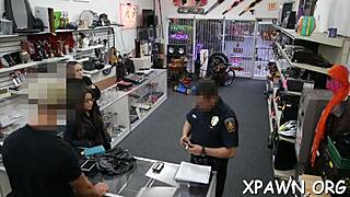 Darling Getting Screwed Hard In Shop With Blowjob!