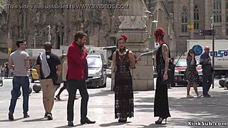 Alt mistress disgraces SPANISH babe in PUBLIC