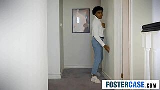 stepsiblings settle rivalry during sex education with foster mom