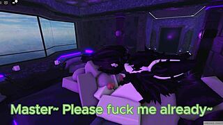 Bored Roblox girl, her friend came and fucked her