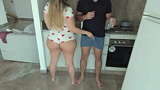 Big Ass Stepsister Teases In Kitchen Until Fuck