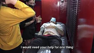 cock piercing leads to happy ending threesome with mei pang & john lemon