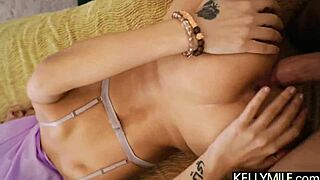 Audrey Royal whore in sheets with rough fucking