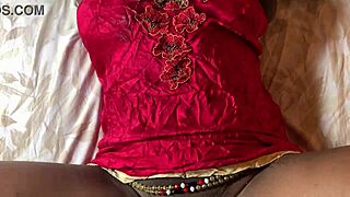 african black ebony fucked in her red nightwear by stepdad