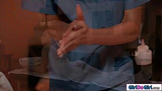 Blonde Gets Lesbian Pussy Massage