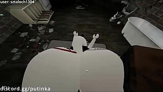 Oh wow, BBC fucking this snowbunny in Roblox condo, she didn't expect that! 😲