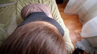 Step sister offers big ass blowjob