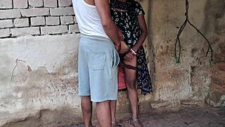 In a tiny hut, husband fucks wife passionately 😍