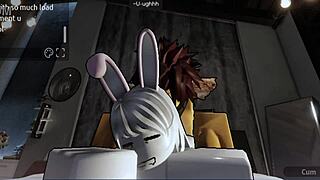 Does this Roblox bunny femboy ride my cock in a provocative way?
