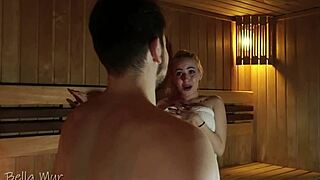 curvy hottie fucking a stranger in the public sauna 🔥