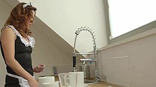 Maid Service Turns Intense with BBC Encounter in Costume