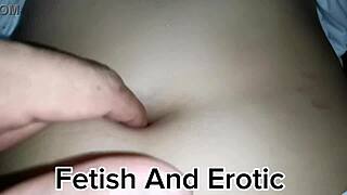 Wow, a deep navel massage that drives her wild!