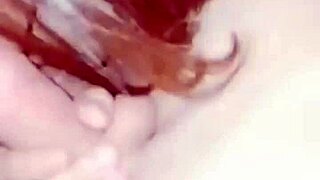 that mature mom is giving a sloppy blowjob to her stepson in the kitchen