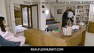 realfleshlight - gorgeous brunette bebe is the new personal assistant and her juicy pussy fits perfectly in the team