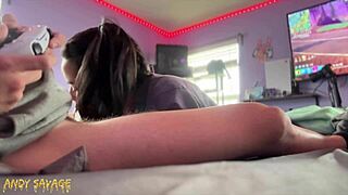 tiny latina girlfriend feels deep pleasure from boyfriend's assfucking