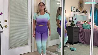 Tabithaxxx's Emotional Gym Workout Clothes Try On