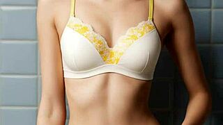 Ai Generated New Eastern European Lingerie Model Poses Barefoot