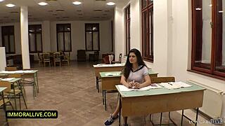 Behind The Scenes Curvy College Coed Francesca DiCaprio Rough Sex Exam - Immoral Live