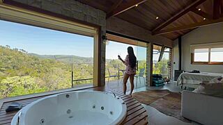 Renatinha gets naughty in the cabin 😈