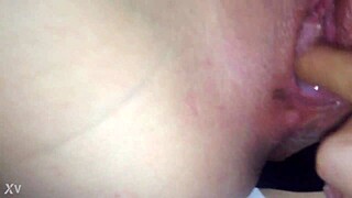 Cuckold creampie wife saves cum after date on panties