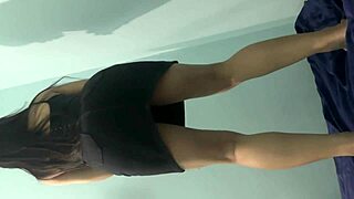 College Girl Ass Workout With Skirt