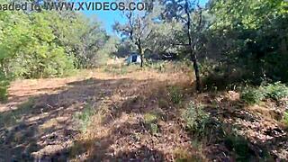 Outdoor Camper Gets Internal Creampie In Public Forest