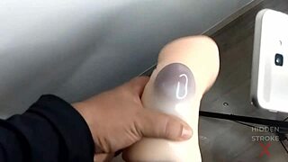 condom break during intense male solo session