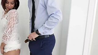 He caught ryder changing, mesmerized by her massive milf breasts, then thrust deep into her aged pussy