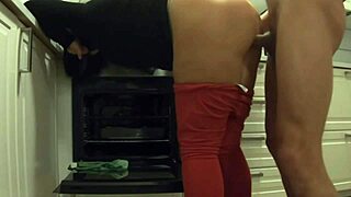 While Waiting for Girlfriend, I Fuck Stepmother in Kitchen and Cum in Ass