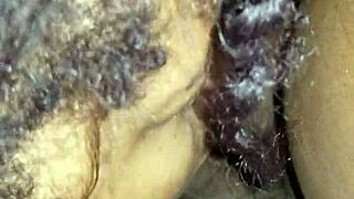 Does this gorgeous black milf love sucking big dick and balls