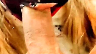 A mature latina milf gives a passionate homemade blowjob to the construction worker at the site.