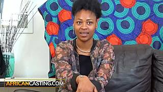 african casting - sexy bikini model gets the job done deep gagging