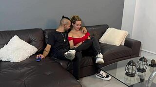 My Girlfriend's Big Tits Ignite Passion As We Fuck Watching A Movie