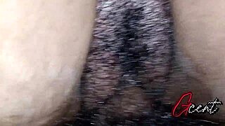 close up with hairy creamy features