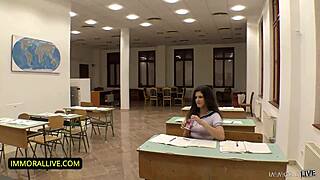 Behind The Scenes Curvy College Coed Francesca DiCaprio Rough Sex Exam - Immoral Live