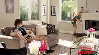 Mylfex - gossip step mother receives a divine revelation to fuck her schoolar stepson!