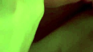 Sucking dick with one hand in my pussy, stretching it out.