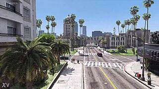 GTA 5 Naked Girl Walking In The City