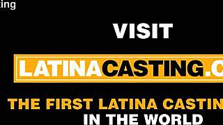 shy petite latina teen bends for anal casting