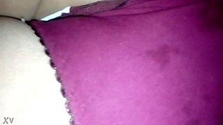 girlfriend's panties hug her curvy ass in tight leggings closeup