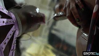 Bbc fucks the mouth and soaking pussy of a moaning black milf without mercy.