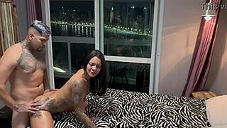 woke up insanely horny and exploded cum deep in her oily latina ass riding me cowgirl