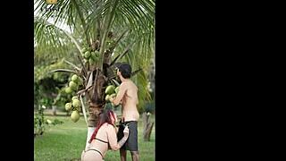 Small Latina Milf Gives Delicious Outdoor Blowjob
