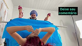 Gynecologist Records Examinations With Patient In Medical Setting