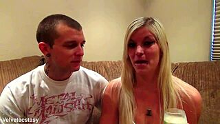 WATCH THIS DIRTY BLONDE CASTING COUPLE INTRO WITH FILTHY TALK!