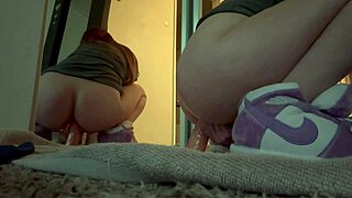 italian big tits milf artemisia love in hot solo anal stretching session, horny as fuck!