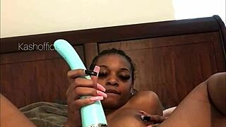 Kashofficials Ebony Squirting Vibrator Orgasm!