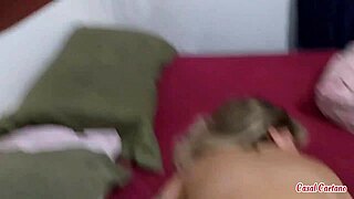 husband barebacks blonde brazilian wife till creamy orgasm inside