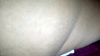 girlfriend's panties hug her curvy ass in tight leggings closeup