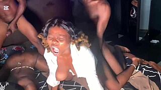 Home Alone with Friend's GF Turns into Wild Foursome Fuck Fest!